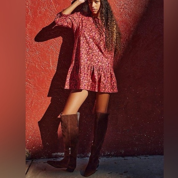 NWT Free People ‘The Avenue’ floral stretch cotton scoop back mini dress XL - Picture 11 of 13